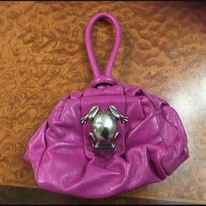 MARC JACOB leather Rana frog pouch clutch